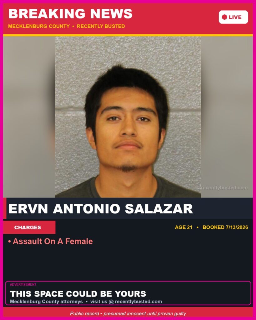 Booking photo of ERVN ANTONIO SALAZAR