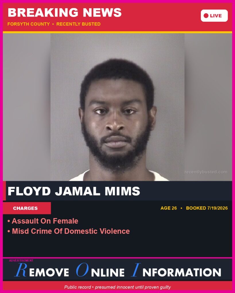 Booking photo of FLOYD JAMAL MIMS