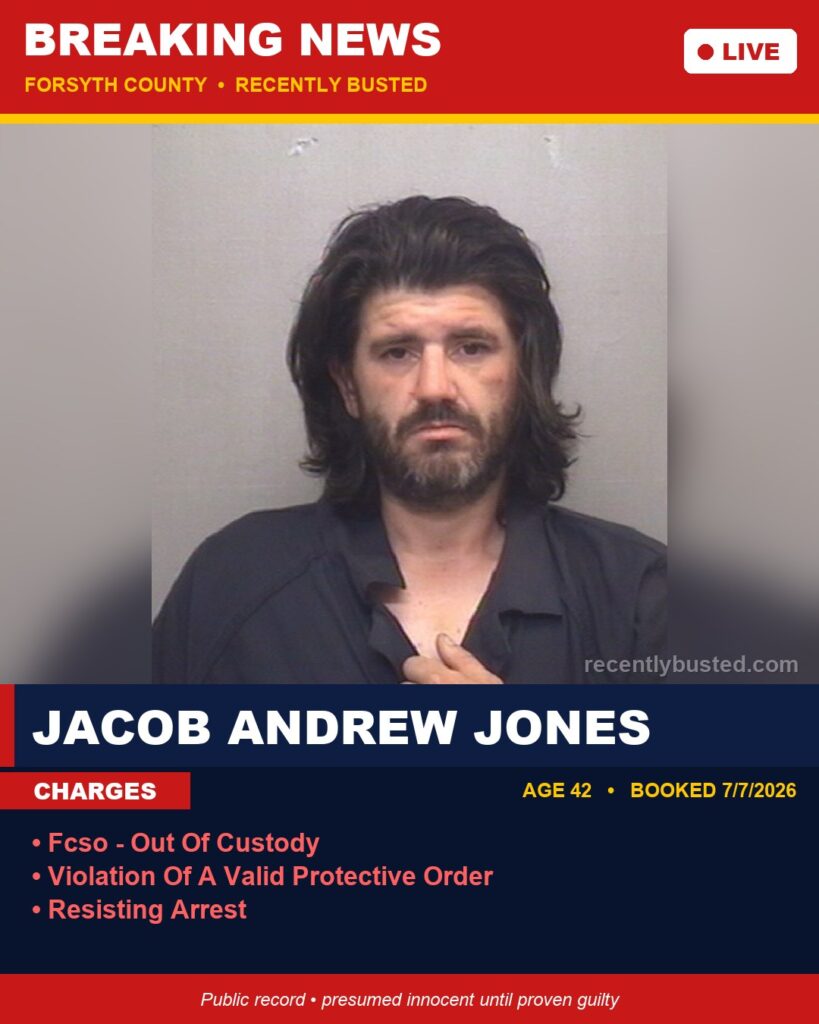 Booking photo of JACOB ANDREW JONES