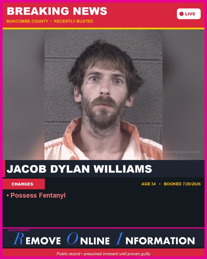 Booking photo of JACOB DYLAN WILLIAMS