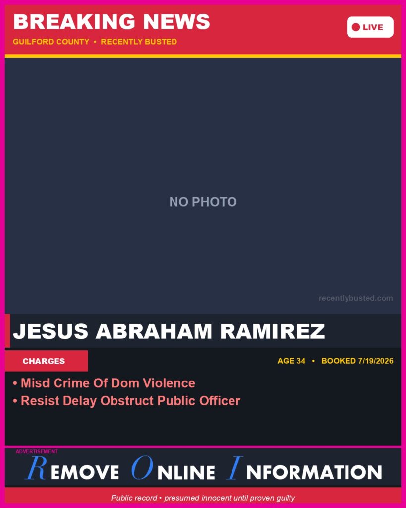 Booking photo of JESUS ABRAHAM RAMIREZ
