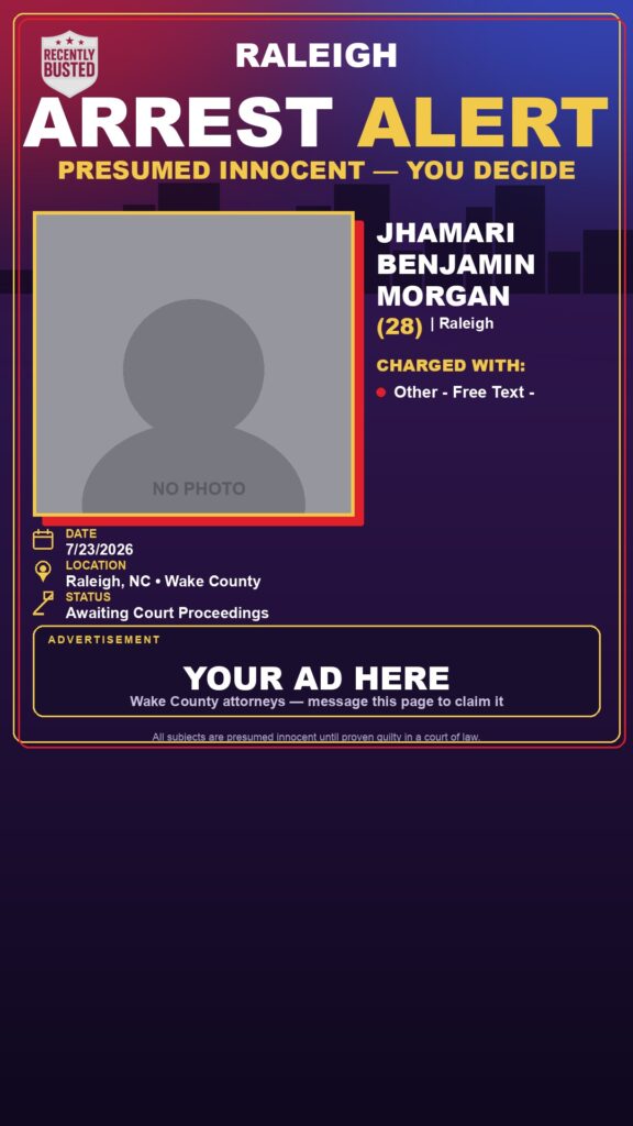 Booking photo of JHAMARI BENJAMIN MORGAN