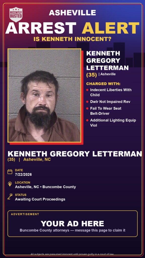 Booking photo of KENNETH GREGORY LETTERMAN