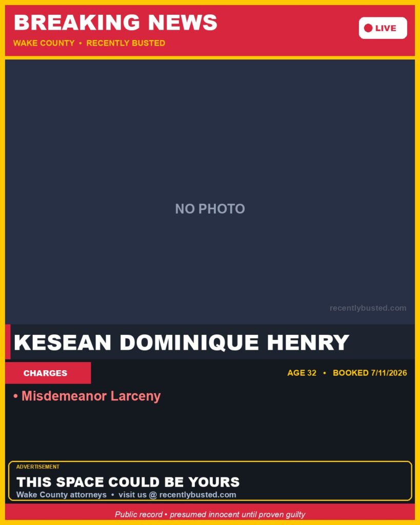 Booking photo of KESEAN DOMINIQUE HENRY