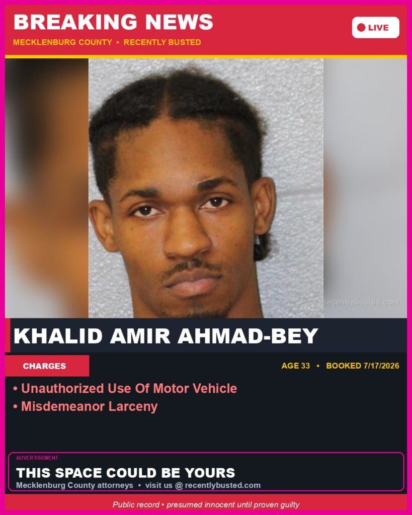 Booking photo of KHALID AMIR AHMAD-BEY