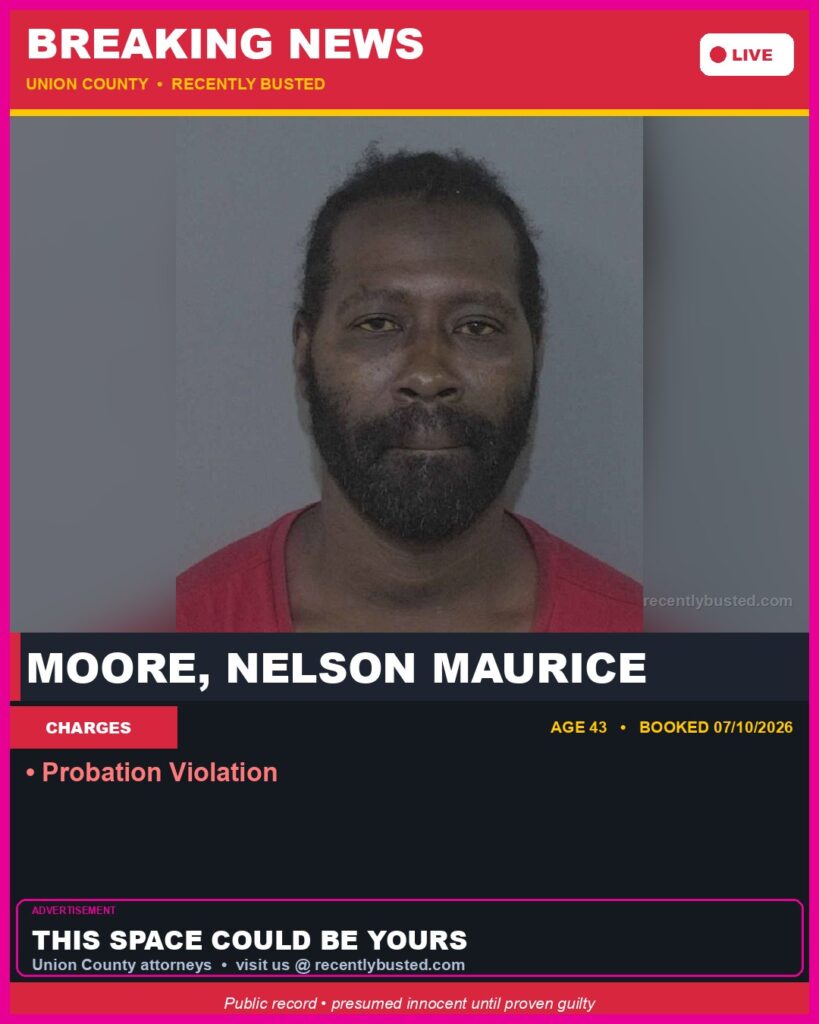 Booking photo of MOORE, NELSON MAURICE