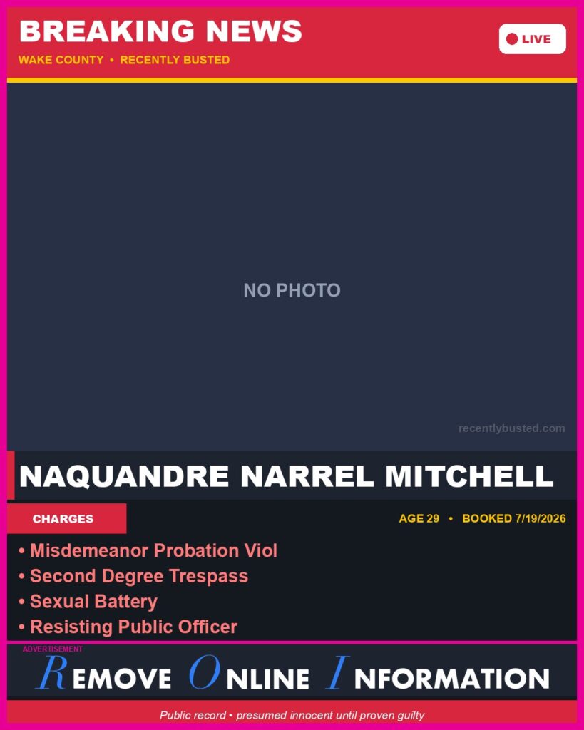 Booking photo of NAQUANDRE NARREL MITCHELL