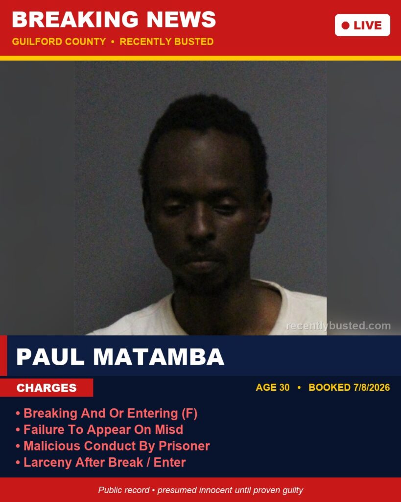 Booking photo of PAUL MATAMBA