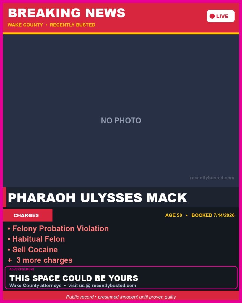Booking photo of PHARAOH ULYSSES MACK