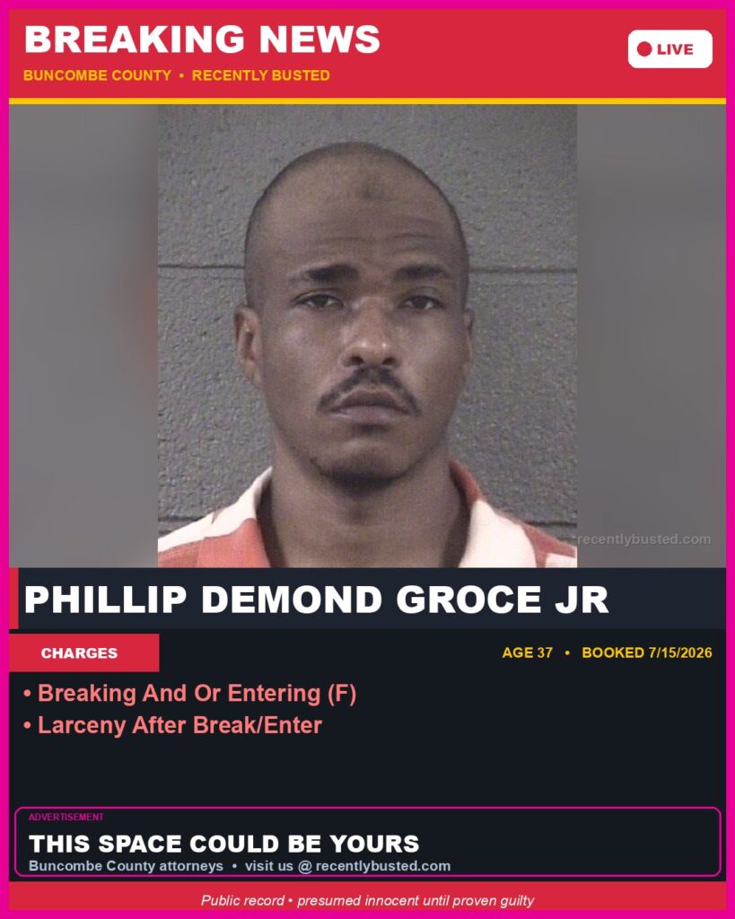 Booking photo of PHILLIP DEMOND GROCE JR