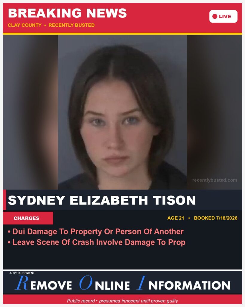 Booking photo of SYDNEY ELIZABETH TISON