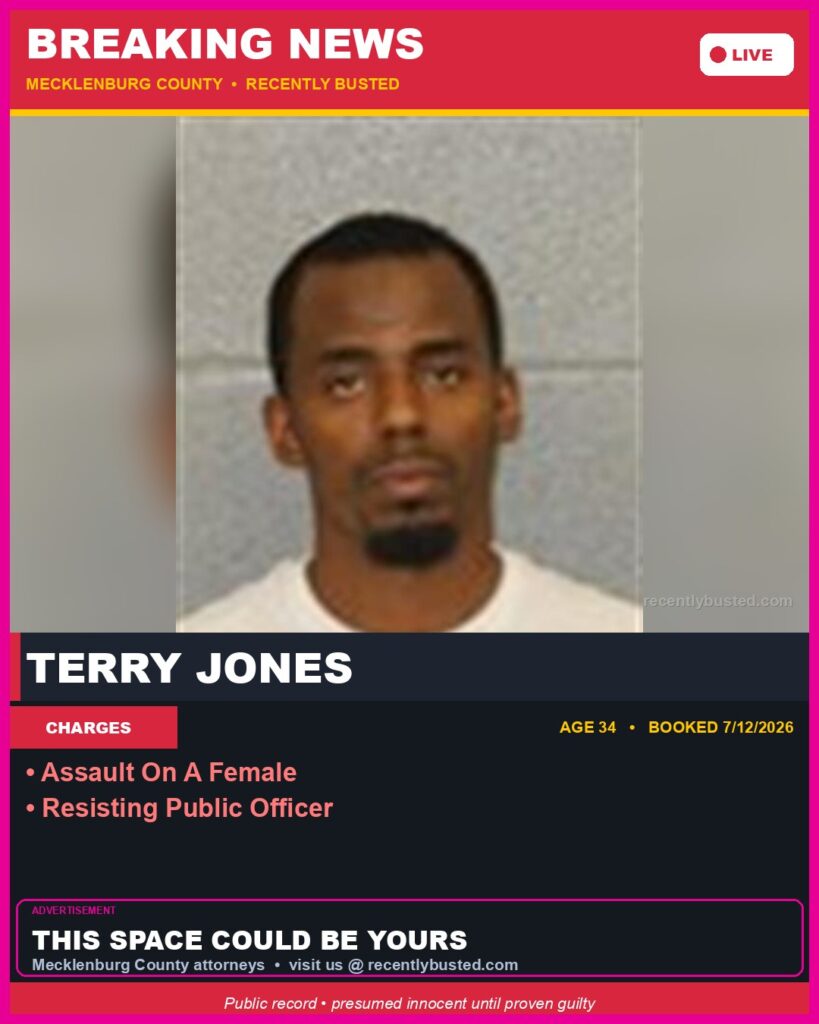 Booking photo of TERRY JONES
