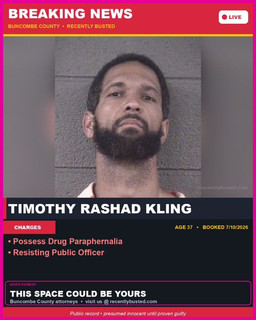 Booking photo of TIMOTHY RASHAD KLING