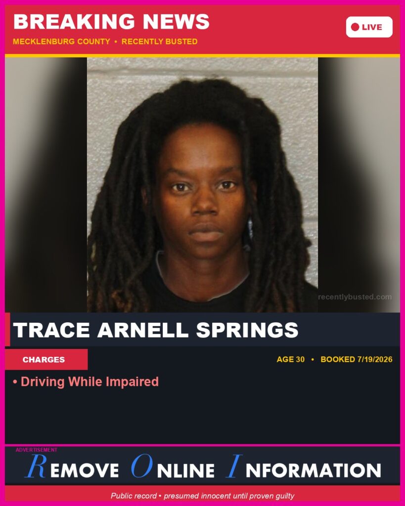 Booking photo of TRACE ARNELL SPRINGS