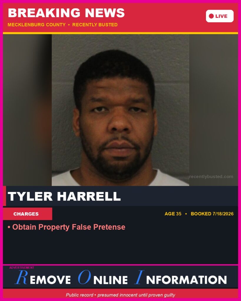 Booking photo of TYLER HARRELL
