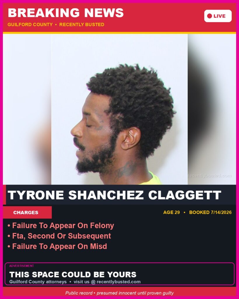Booking photo of TYRONE SHANCHEZ CLAGGETT