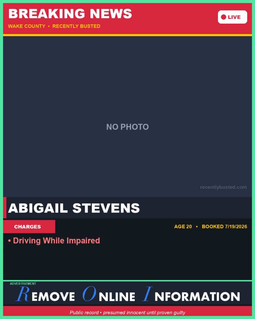 Booking photo of ABIGAIL STEVENS