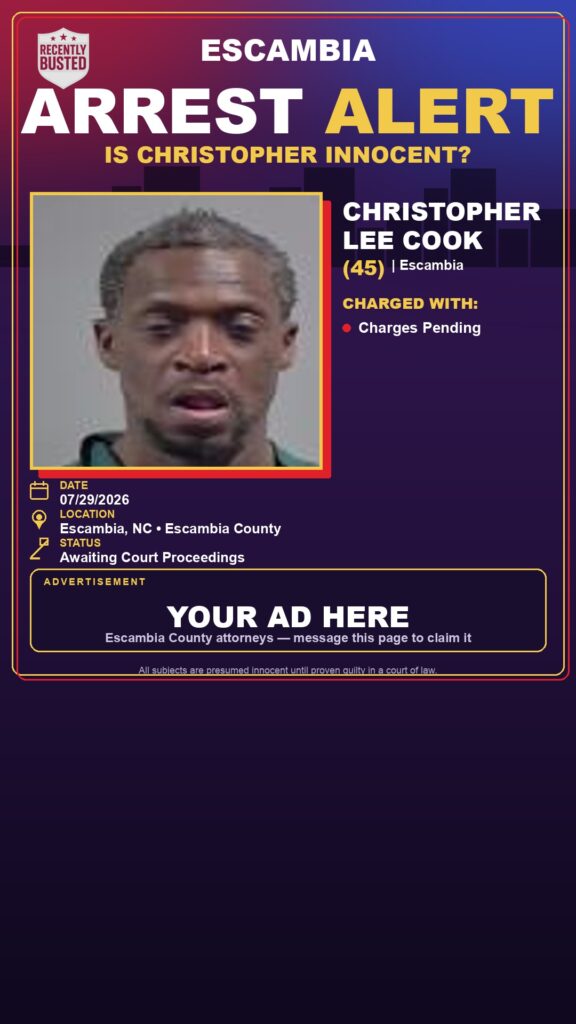 Booking photo of Christopher Lee Cook