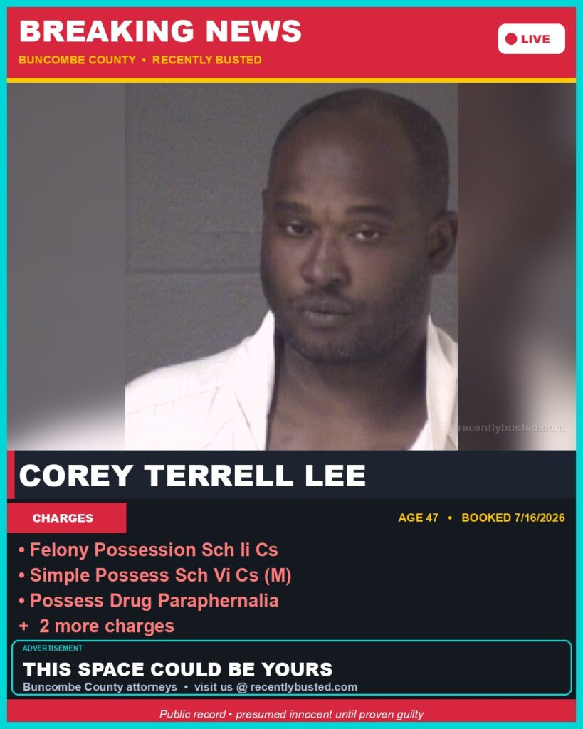 Booking photo of COREY TERRELL LEE