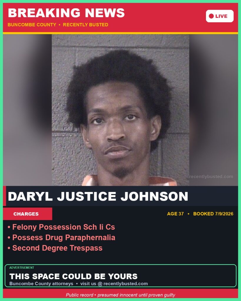 Booking photo of DARYL JUSTICE JOHNSON