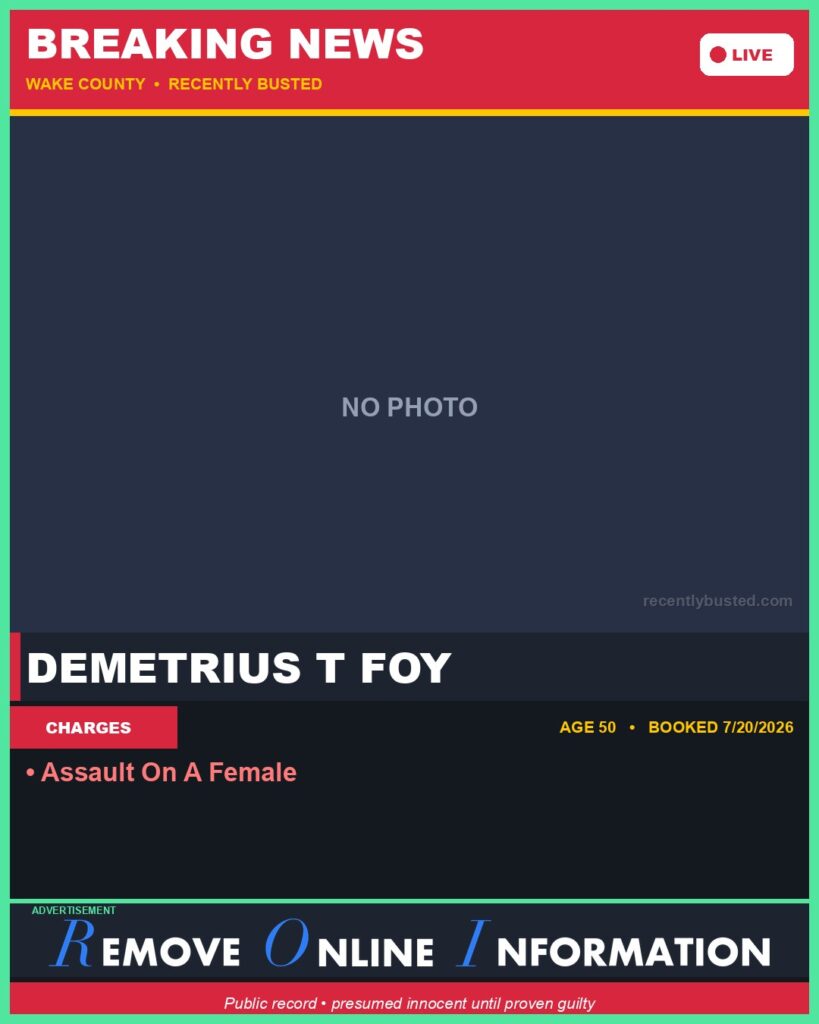 Booking photo of DEMETRIUS T FOY