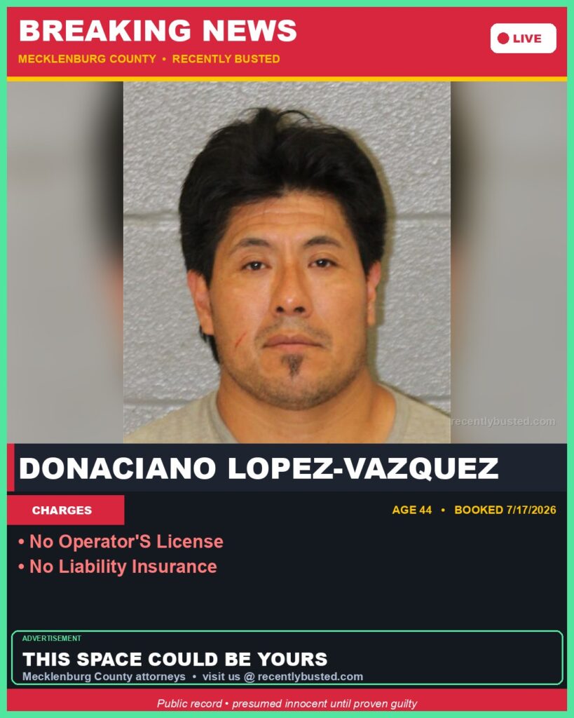 Booking photo of DONACIANO LOPEZ-VAZQUEZ