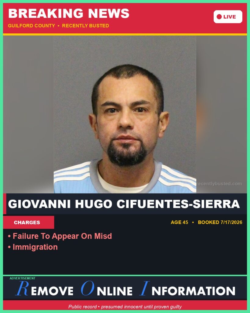 Booking photo of GIOVANNI HUGO CIFUENTES-SIERRA