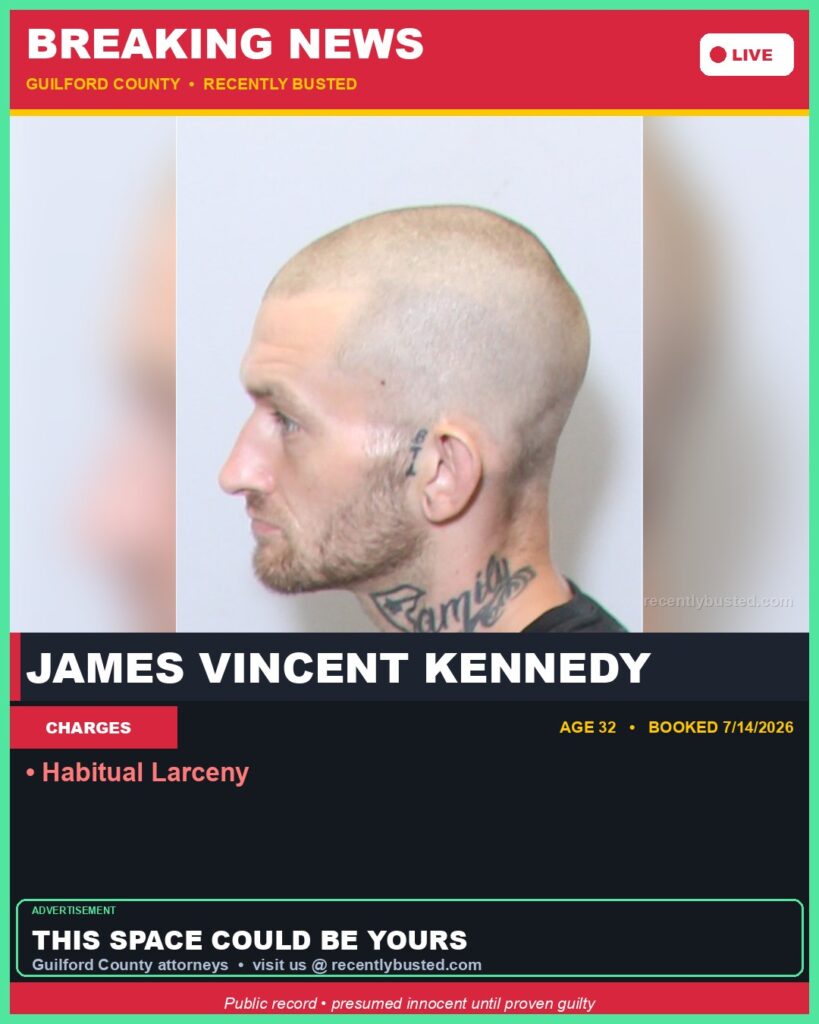 Booking photo of JAMES VINCENT KENNEDY