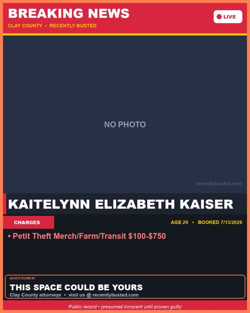 Booking photo of KAITELYNN ELIZABETH KAISER