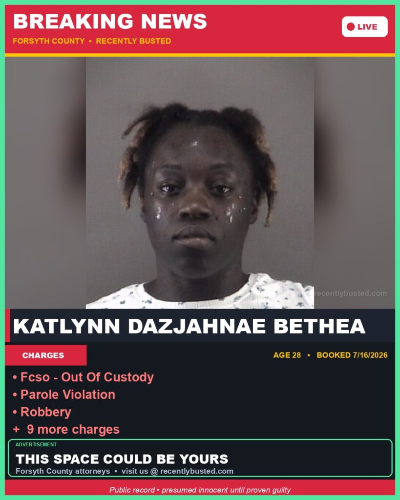 Booking photo of KATLYNN DAZJAHNAE BETHEA