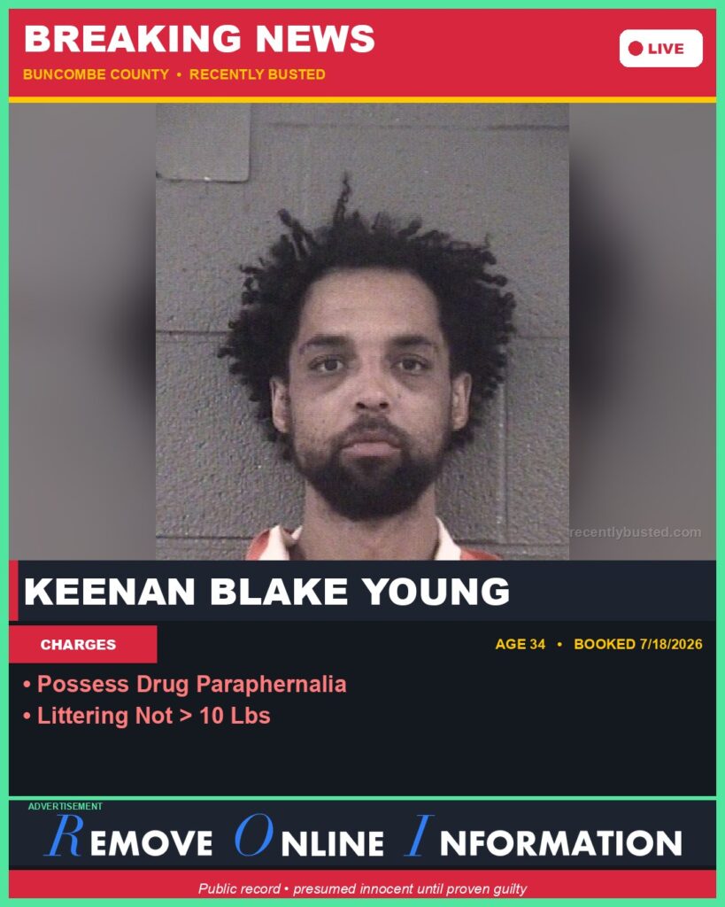 Booking photo of KEENAN BLAKE YOUNG