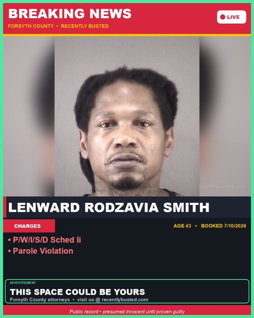 Booking photo of LENWARD RODZAVIA SMITH