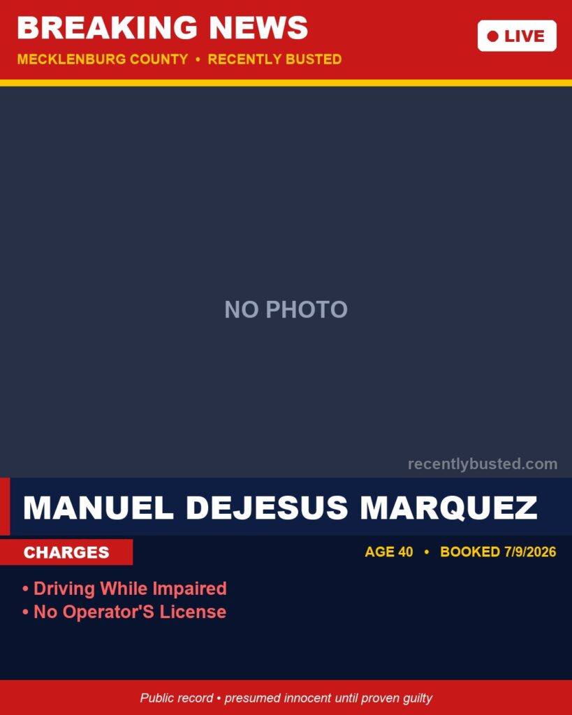 Booking photo of MANUEL DEJESUS MARQUEZ