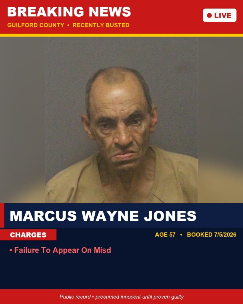 Booking photo of MARCUS WAYNE JONES