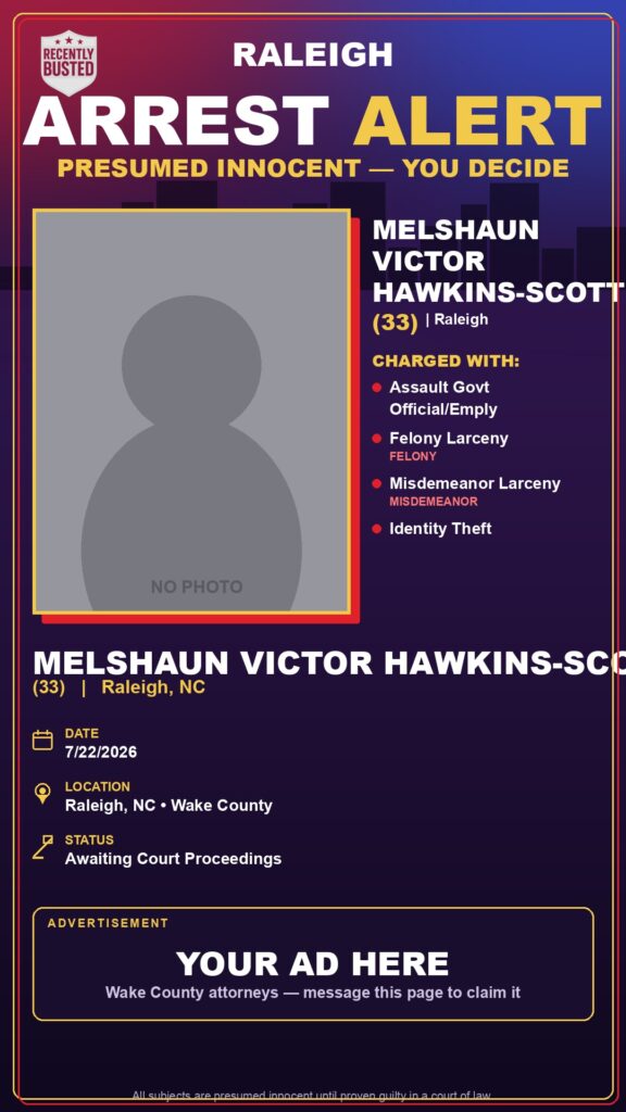 Booking photo of MELSHAUN VICTOR HAWKINS-SCOTT