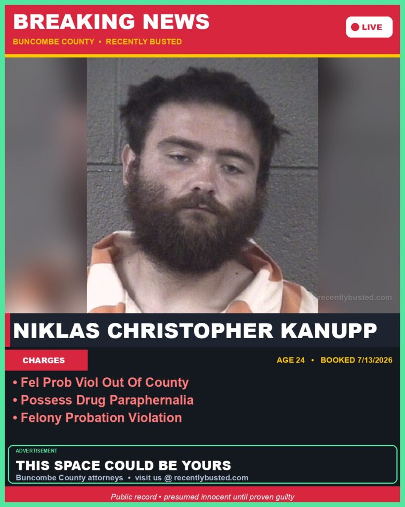 Booking photo of NIKLAS CHRISTOPHER KANUPP