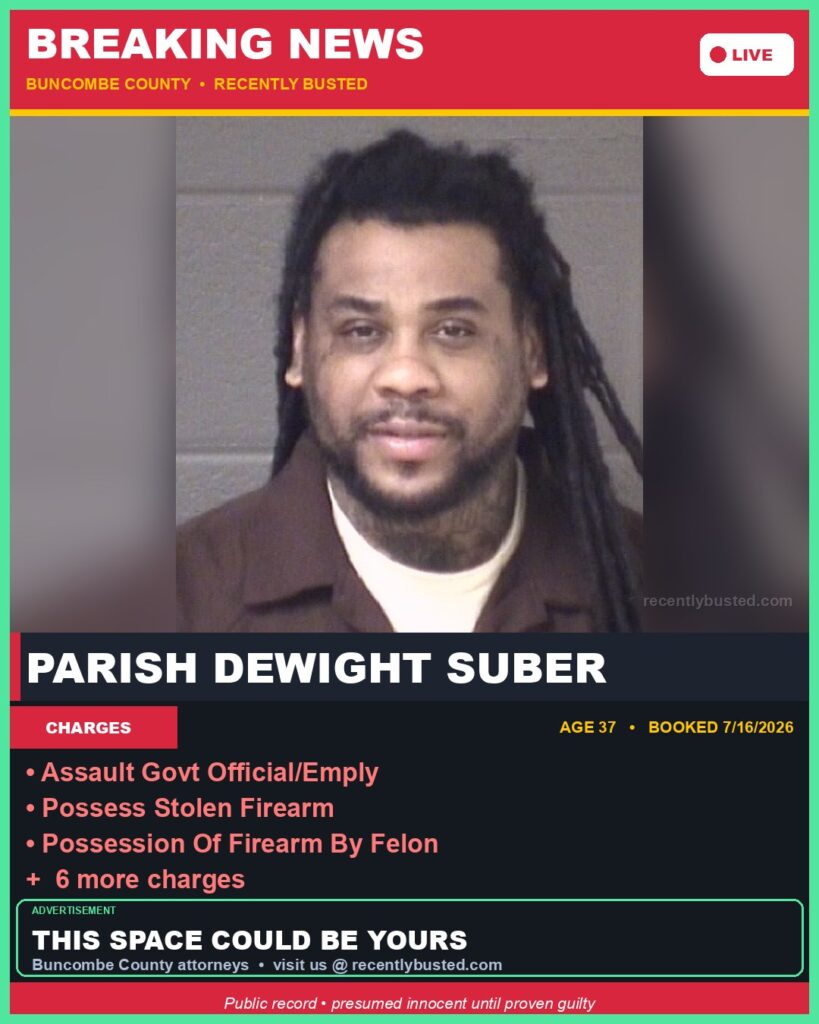 Booking photo of PARISH DEWIGHT SUBER