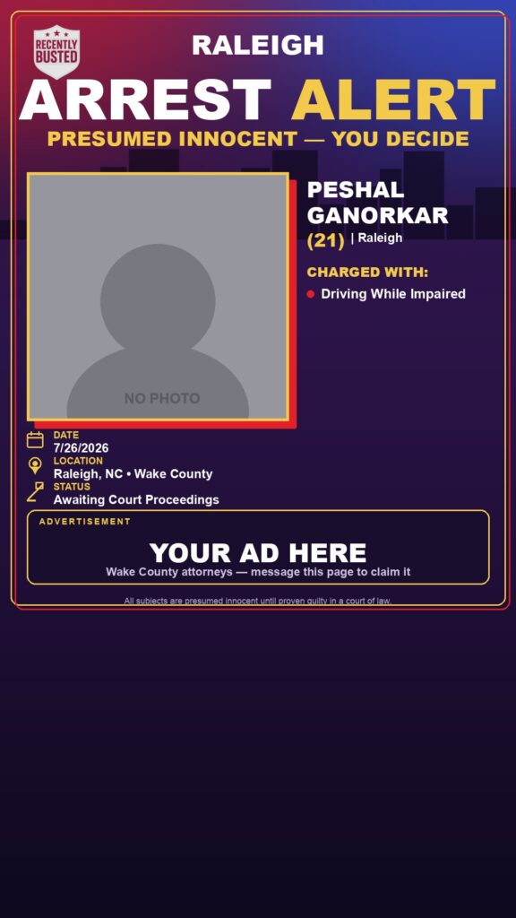 Booking photo of PESHAL GANORKAR