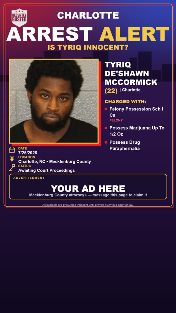 Booking photo of TYRIQ DE'SHAWN MCCORMICK