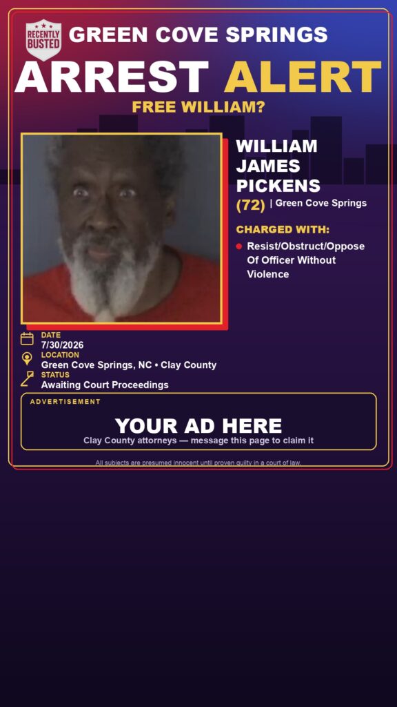 Arrest report - WILLIAM JAMES PICKENS