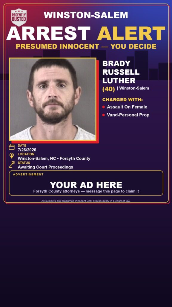Booking photo of BRADY RUSSELL LUTHER