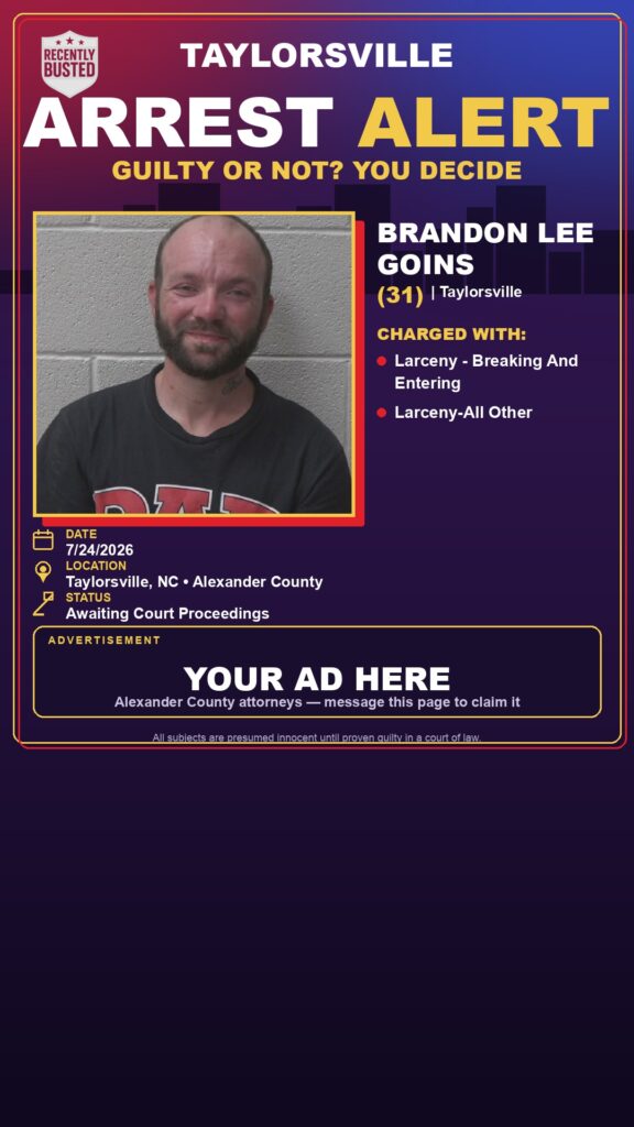 Booking photo of BRANDON LEE GOINS