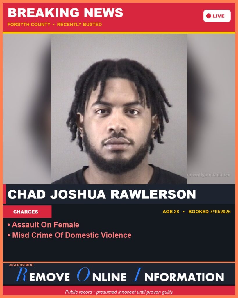 Booking photo of CHAD JOSHUA RAWLERSON