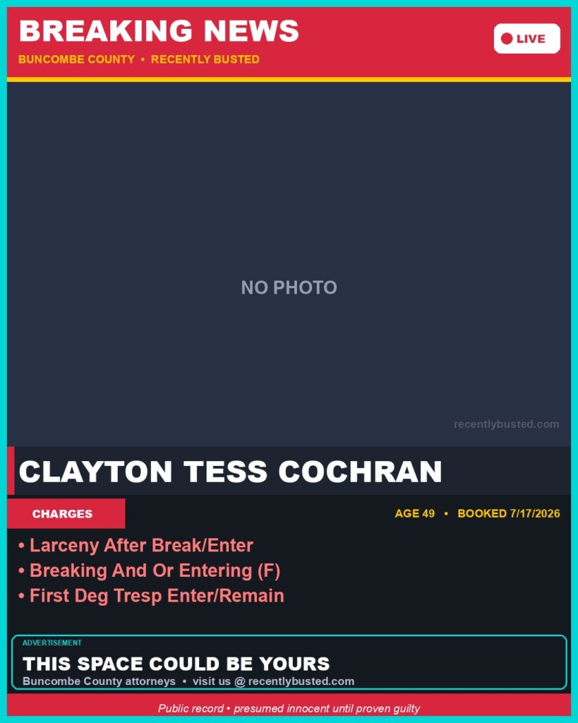 Booking photo of CLAYTON TESS COCHRAN