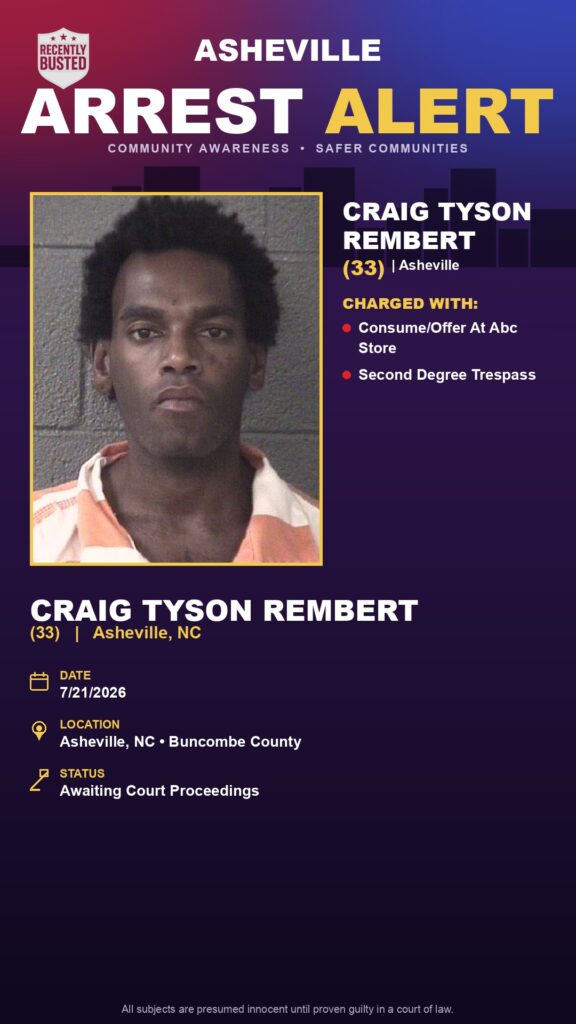 Booking photo of CRAIG TYSON REMBERT