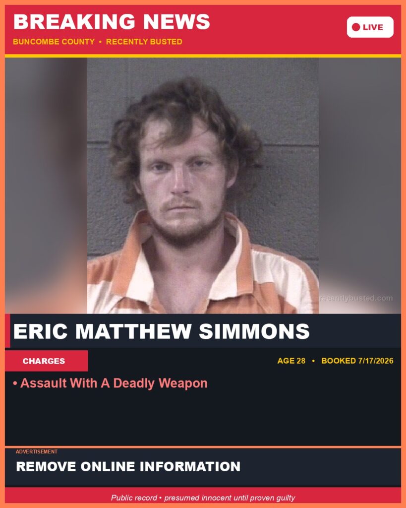 Booking photo of ERIC MATTHEW SIMMONS