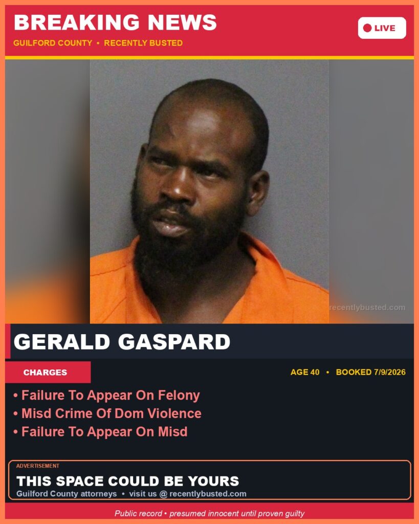 Booking photo of GERALD GASPARD