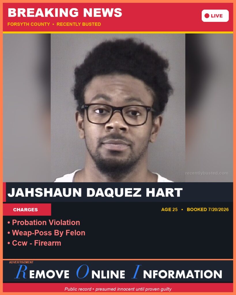 Booking photo of JAHSHAUN DAQUEZ HART