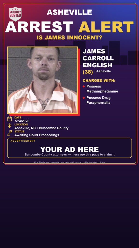 Booking photo of JAMES CARROLL ENGLISH