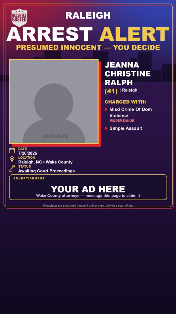 Booking photo of JEANNA CHRISTINE RALPH